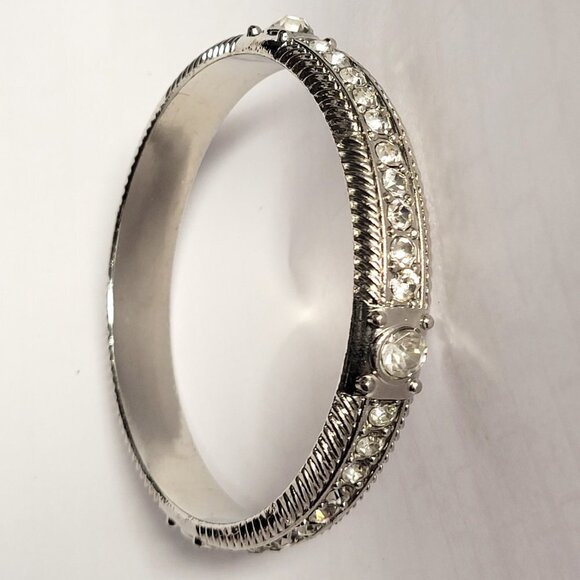 Silver Bangle with Crystals - Picture 6 of 15